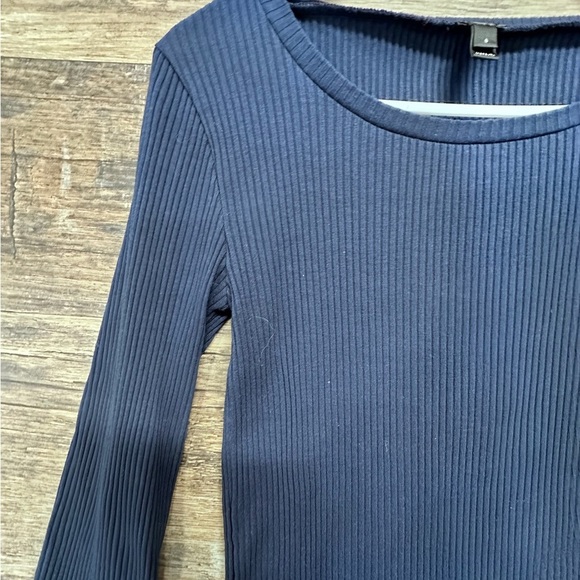 J. Crew Blue and White Fitted Blouse with Bell Sleeves - Picture 6 of 8